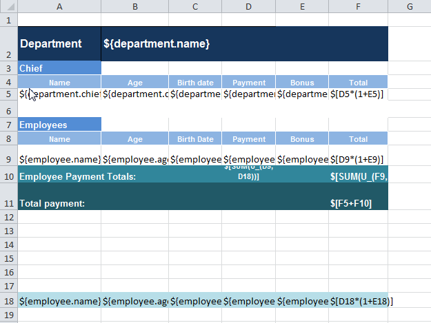 AreaListener template